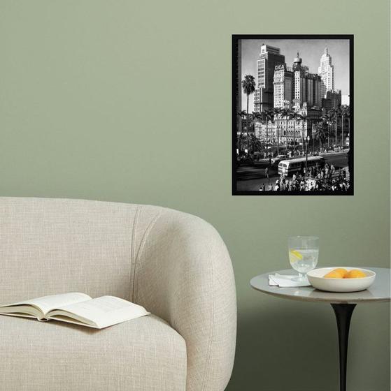 Imagem de Quadro Foto Antiga de São Paulo 24x18cm - com vidro