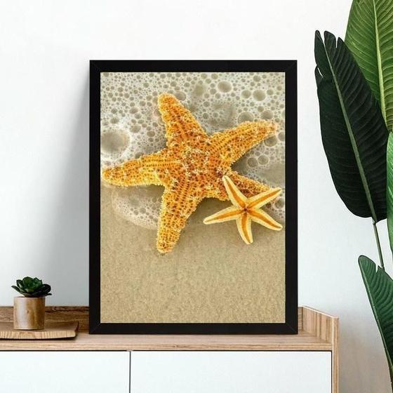 Imagem de Quadro Foto Praia - Estrela Mar 45X34Cm - Com Vidro