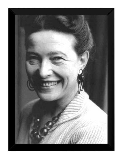 Imagem de Quadro Foto Simone De Beauvoir Feminismo Ativismo Ideologia