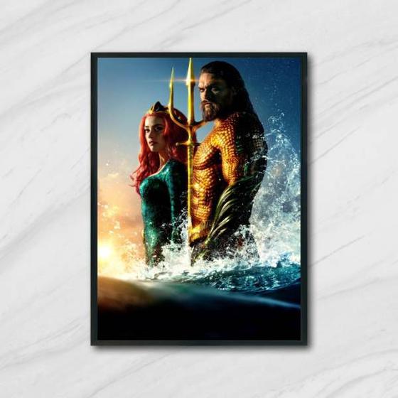 Imagem de Quadro Fotografia Aquaman 24x18cm