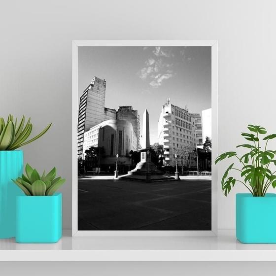 Imagem de Quadro Fotografia Bh- Praça 7 33X24Cm Moldura Branca