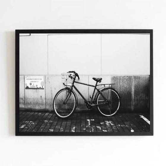 Imagem de Quadro Fotografia Bicicleta Estacionada 24x18cm