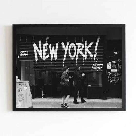 Imagem de Quadro Fotografia Cena New York 33x24cm - com vidro