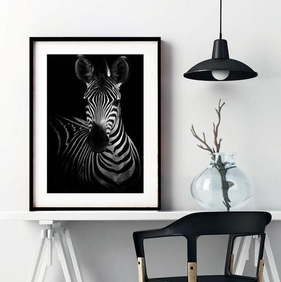 Imagem de Quadro Fotografia Zebra - 60X48Cm