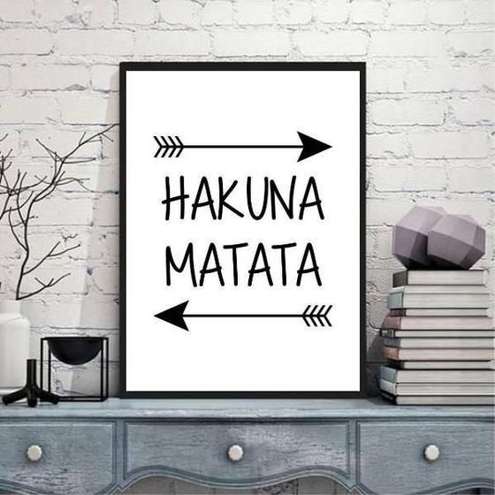 Imagem de Quadro Frase Hakuna Matata 24X18Cm