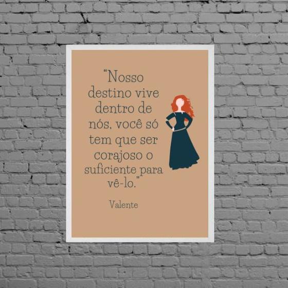 Imagem de Quadro Frase Valente 24x18cm - com vidro