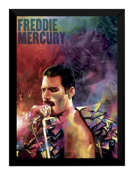 Imagem de Quadro Freddie Mercury Banda Queen Arte Moldura 42x29cm