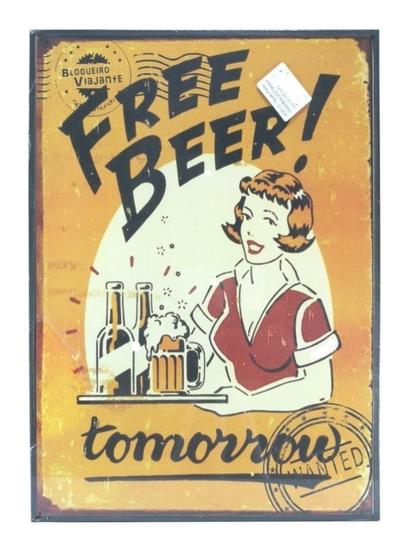 Imagem de Quadro Free Beer Tomarrow 30X40 cm