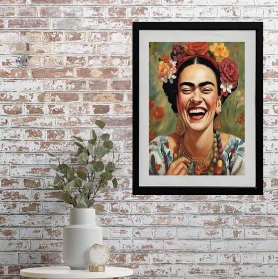 Imagem de Quadro Frida Gargalhando - 60X48Cm