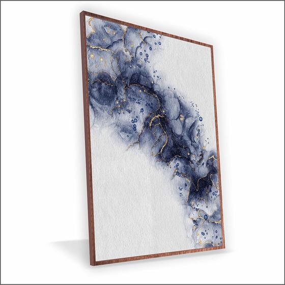 Imagem de Quadro Fumaça Azul Canvas Sem Vidro