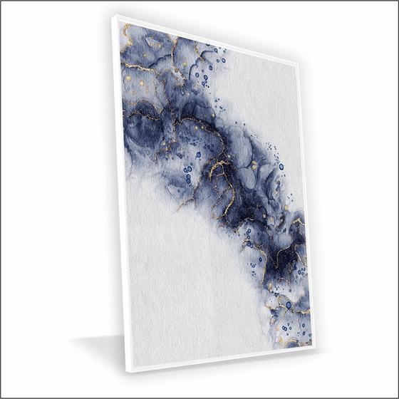 Imagem de Quadro Fumaça Azul Canvas Sem Vidro