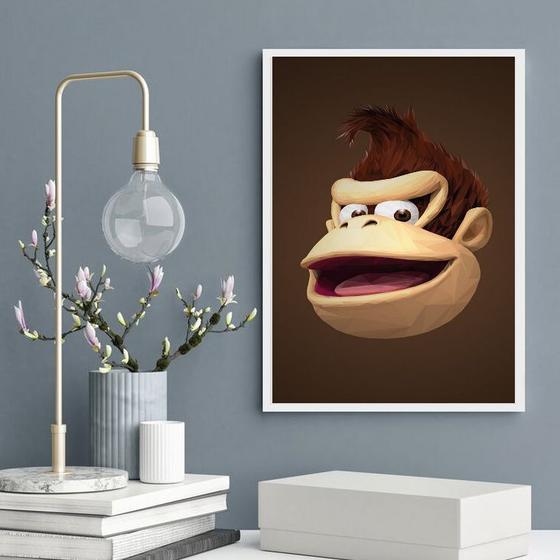 Imagem de Quadro Gamer Donkey Kong 33x24cm - com vidro