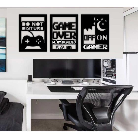 Quadro Gamer "Não Pertube" Quadro Video Game Ebr Decor Quadro