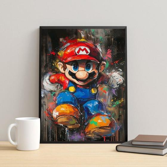 Imagem de Quadro Gamer Pop Art - Grafite 33x24cm - com vidro