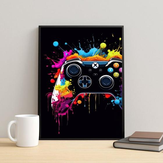 Imagem de Quadro Gamer - XBox controller 24x18cm - com vidro