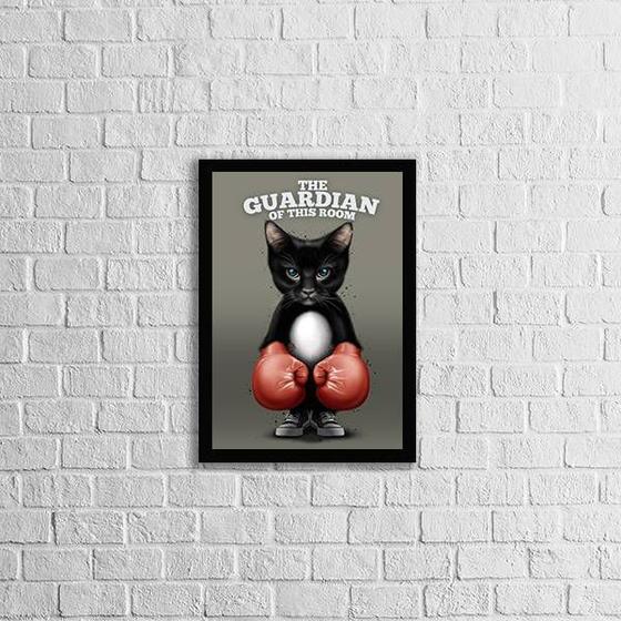 Imagem de Quadro Gato The Guardian 24x18cm