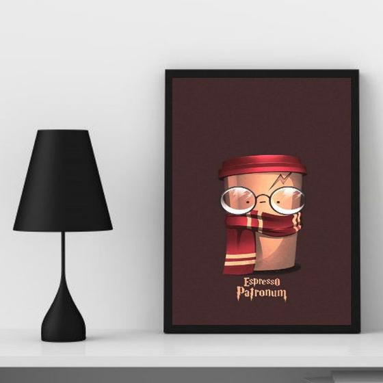 Imagem de Quadro Geek Café Espresso Patronum 24x18cm - com vidro