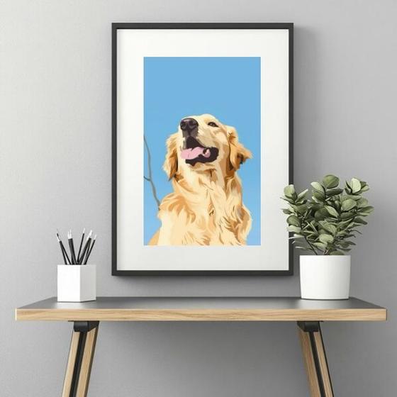 Imagem de Quadro Golden Retriever - 60x48cm