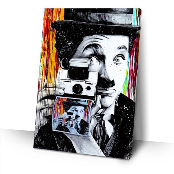 Imagem de Quadro Grande Charles Chaplin Sala Nicho Quarto Hall Moderno