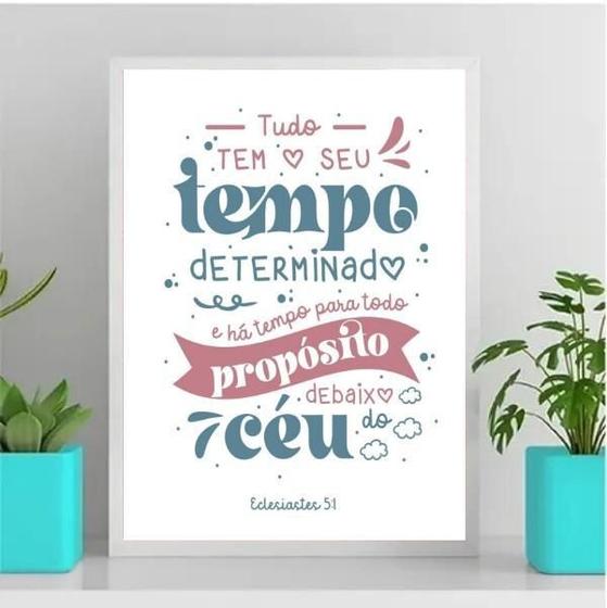 Imagem de Quadro Há Tempo Para Todo Propósito 24X18Cm - Com Vidro