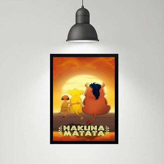 Imagem de Quadro Hakuna Matata - Amigos 33X24Cm - Com Vidro