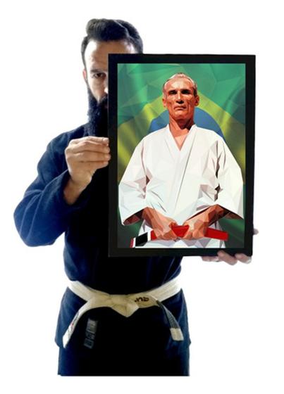 Imagem de Quadro Helio Gracie Arte Decoração Academias Jiu Jitsu