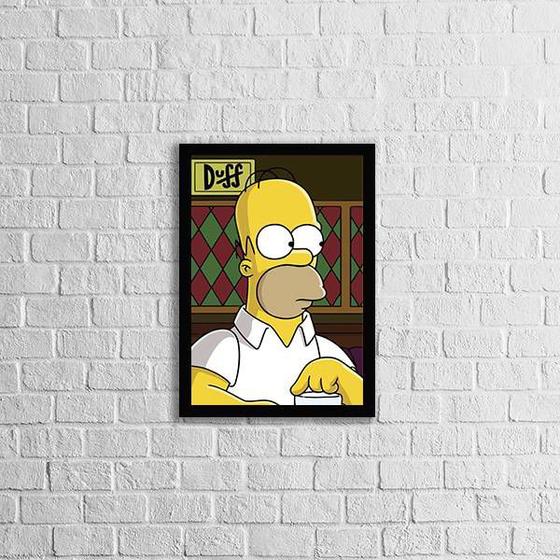 Imagem de Quadro Homer Simpson Duff 24x18cm - com vidro