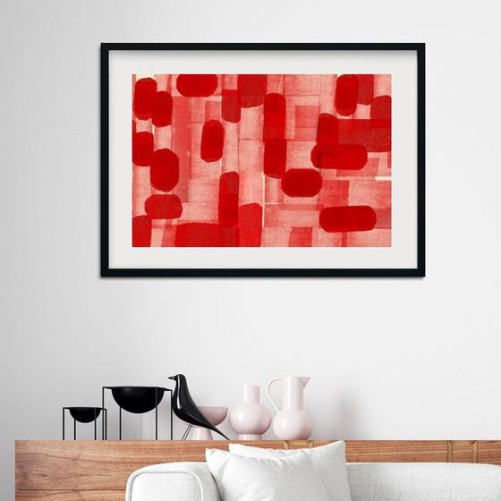 Imagem de Quadro Horizontal Tons de Vermelho - 60x48cm