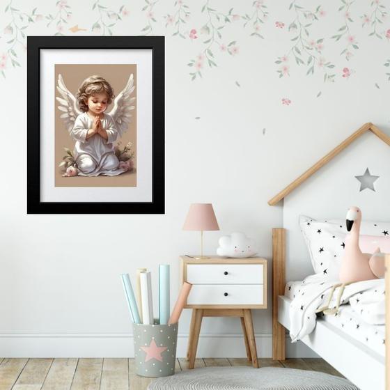 Imagem de Quadro Infantil Anjinho Vintage - 60x48cm