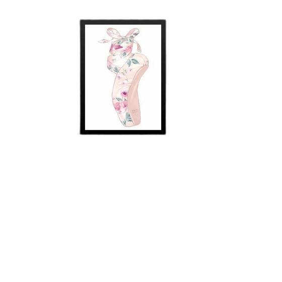 Imagem de Quadro Infantil Menina Sapatilha De Balé 33X24Cm