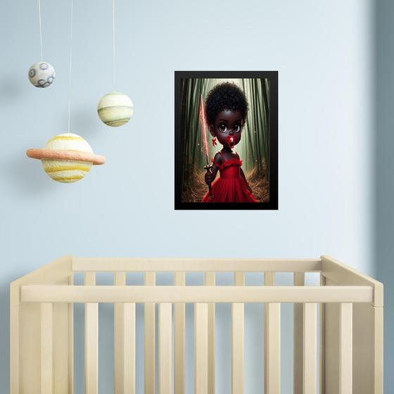 Imagem de Quadro Infantil Orixá Baby Iansã 24x18cm - com vidro