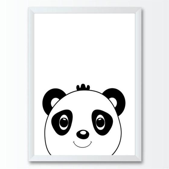 Quadro infantil Panda Desenho Preto e Branco - Conspecto - Quadro  Decorativo - Magazine Luiza