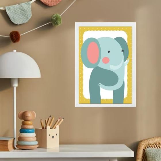 Imagem de Quadro Infantil Safari - Elefantinho 45x34cm