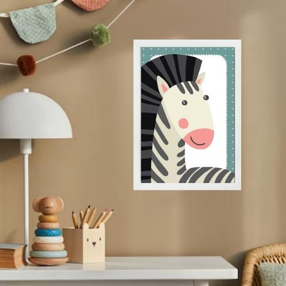 Imagem de Quadro Infantil Safari - Zebrinha 45x34cm