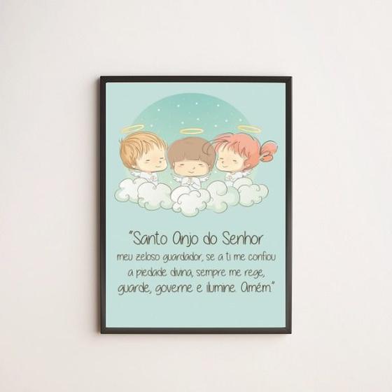 Imagem de Quadro Infantil Santo Anjo do Senhor 24x18cm