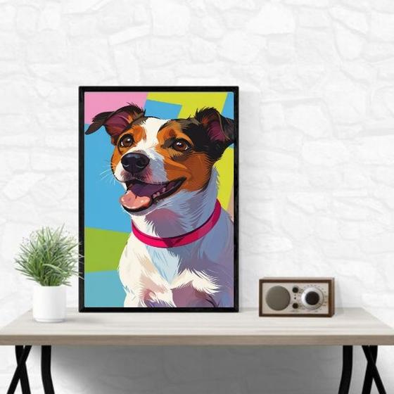 Imagem de Quadro Jack Russell Terrier 33x24cm - com vidro