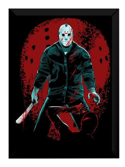 Imagem de Quadro Jason Voorhees Terror Filme Arte Poster Moldurado