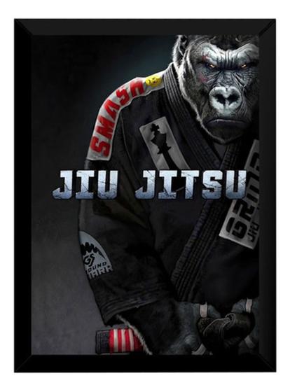 Imagem de Quadro Jiu Jitsu Animal Gorila Decoração Dojo Bjj Arte