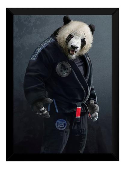 Imagem de Quadro Jiu Jitsu Decoração Dojo Panda Kimono Arte