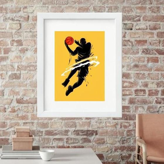 Imagem de Quadro Jogador De Basquete - 60X48Cm