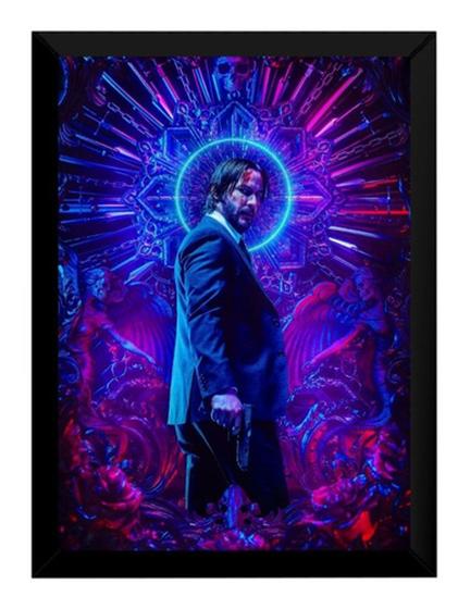 Imagem de Quadro John Wick Parte 3 Parabellum Arte Poster Moldurado