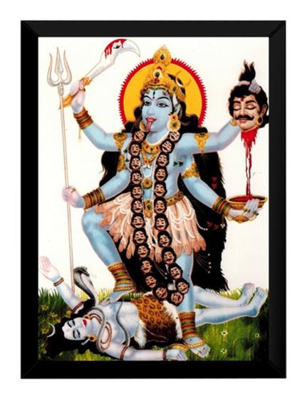 Imagem de Quadro Kali Deusa Indiana Esposa De Shiva Hinduísmo Arte