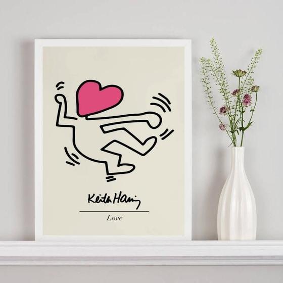 Imagem de Quadro Keith Haring - The Love 24X18Cm