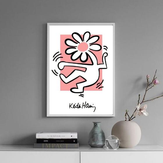 Imagem de Quadro ketih Haring Dancing Flowers 33x24cm