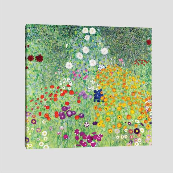 Imagem de Quadro Klimt Bauerngarten Tela No Chassi 40X40Cm