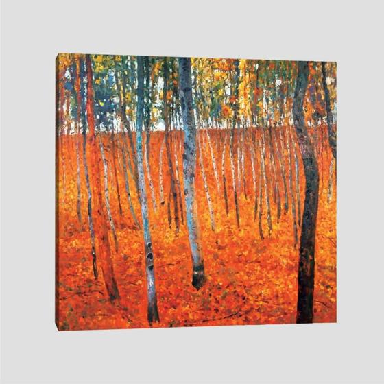 Imagem de Quadro Klimt Beech Forest Tela No Chassi 40X40Cm