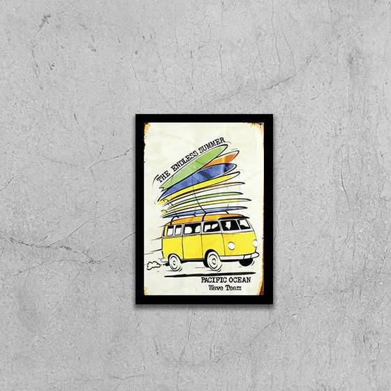 Imagem de Quadro Kombi com Pranchas de Surf 45x34cm - com vidro