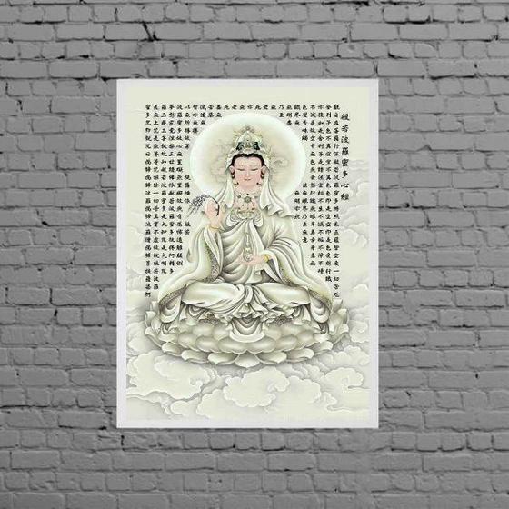 Imagem de Quadro Kuan Yin Deusa Da Misericórdia 45x34cm - com vidro