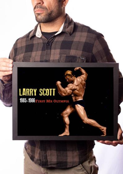 Imagem de Quadro Larry Scott Mr. Olympia 1965 1966 Decoração Academia