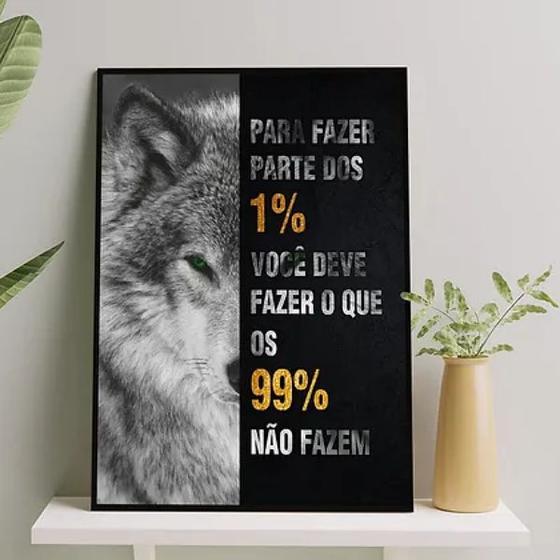 Imagem de Quadro Lobo Empreendedorismo 33x24cm - com vidro